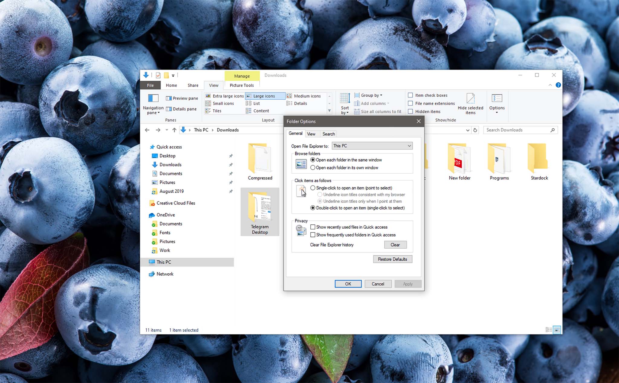 Mở file Explorer đơn giản