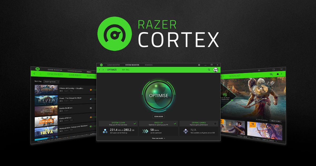 Phần mềm hỗ trợ Razer Cortex